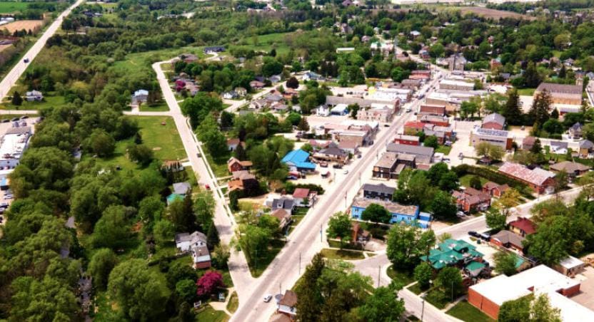 town of arthur from the sky