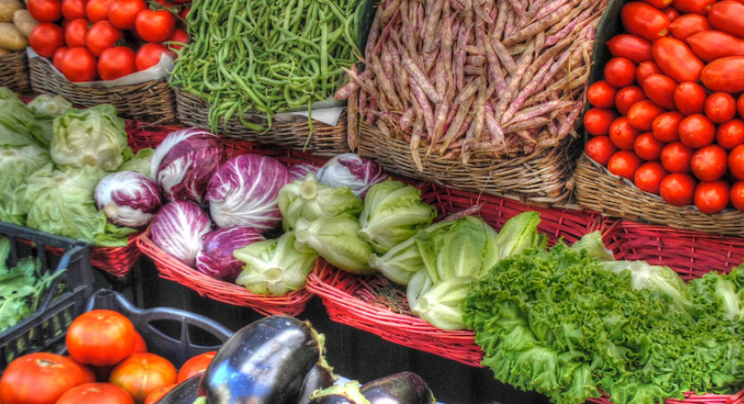 fruits and vegetables at the farmer's market