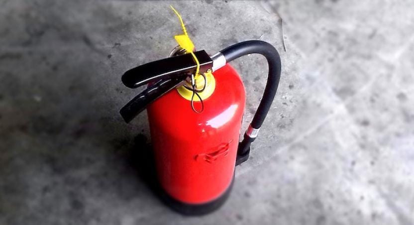 red fire extinguisher