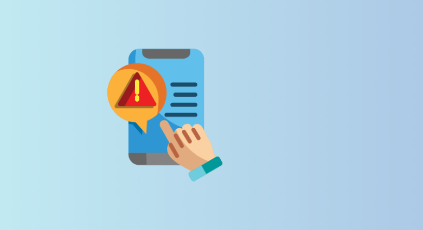 Clipboard with caution symbol