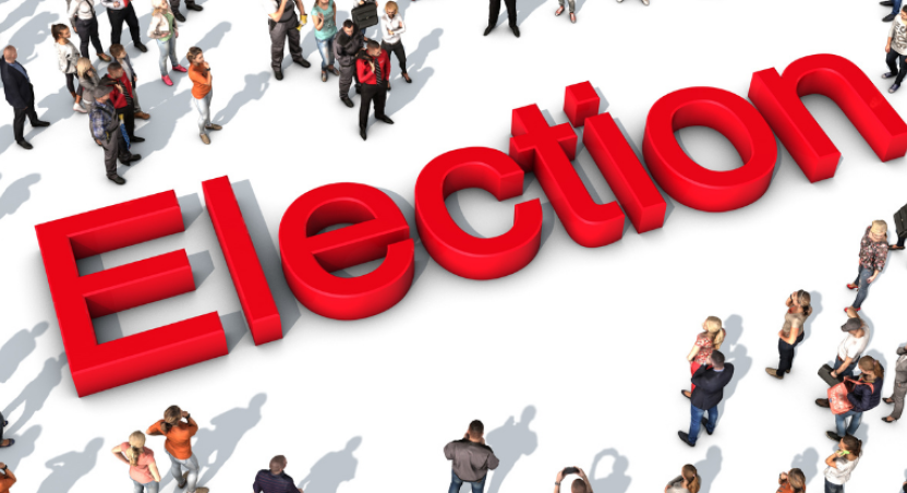 Word Election with people around it 