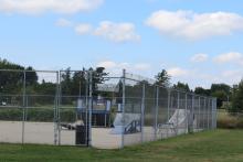 Skateboard park at Campbell de Vore Park, Mount Forest.